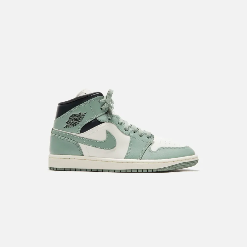 Jordan WMNS Air Jordan 1 Mid - Sail / Jade Smoke / Anthracite sold by Kith