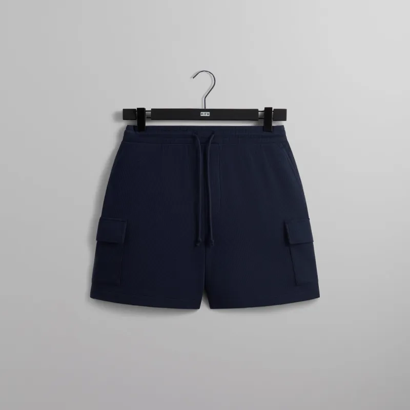 Kith Micro Waffle Fairfax Cargo Short - Nocturnal sold by Kith