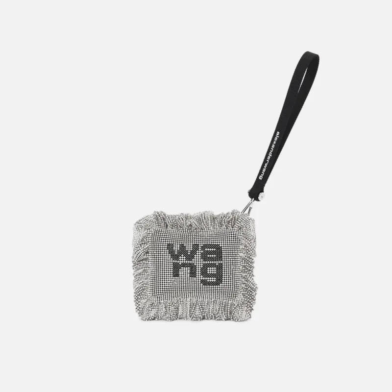 Alexander Wang Crystal Pillow Wristlet - White made by Alexander Wang