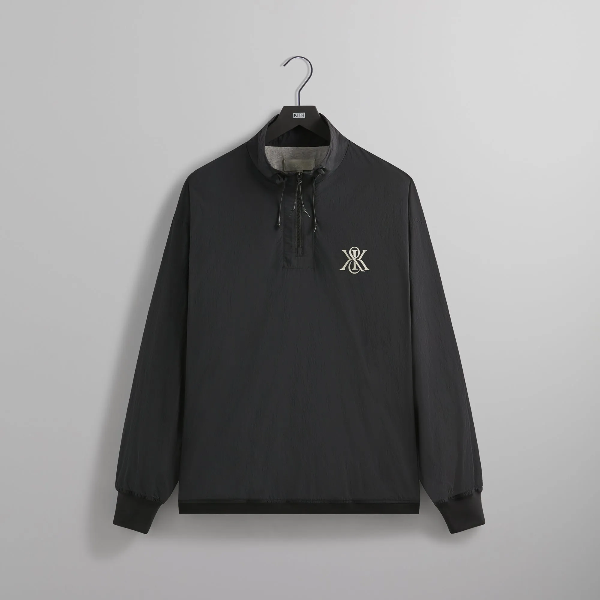 Kith Paper Nylon Ryder Quarter Zip - Black sold by Kith