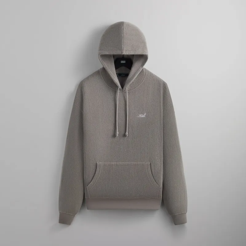 Kith Herringbone Fleece Williams III Hoodie - Drift sold by Kith