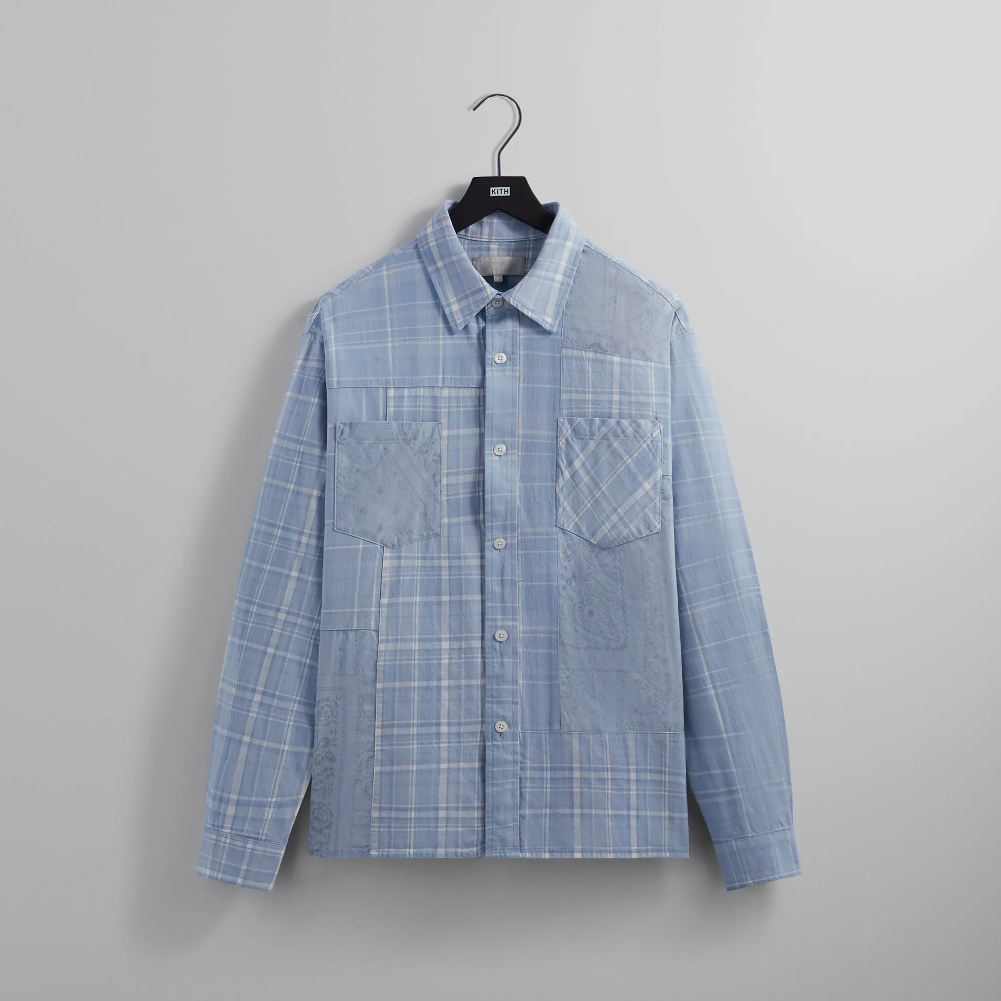 Kith Patchwork Jaydin Buttondown Shirt - Daydream sold by Kith