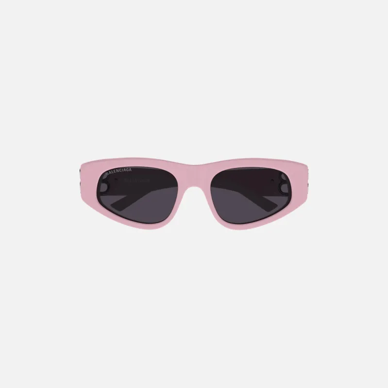 Balenciaga BB Logo Hinge Frame - Pink / Grey Lens sold by Kith