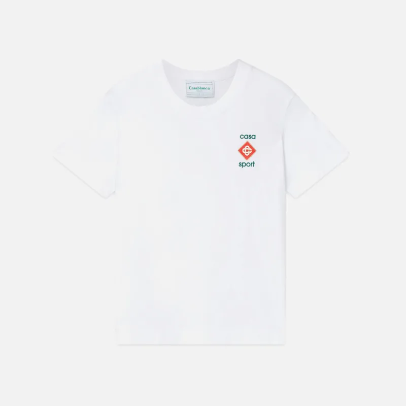 Casablanca Casa Sport Icon Printed Tee - White sold by Kith