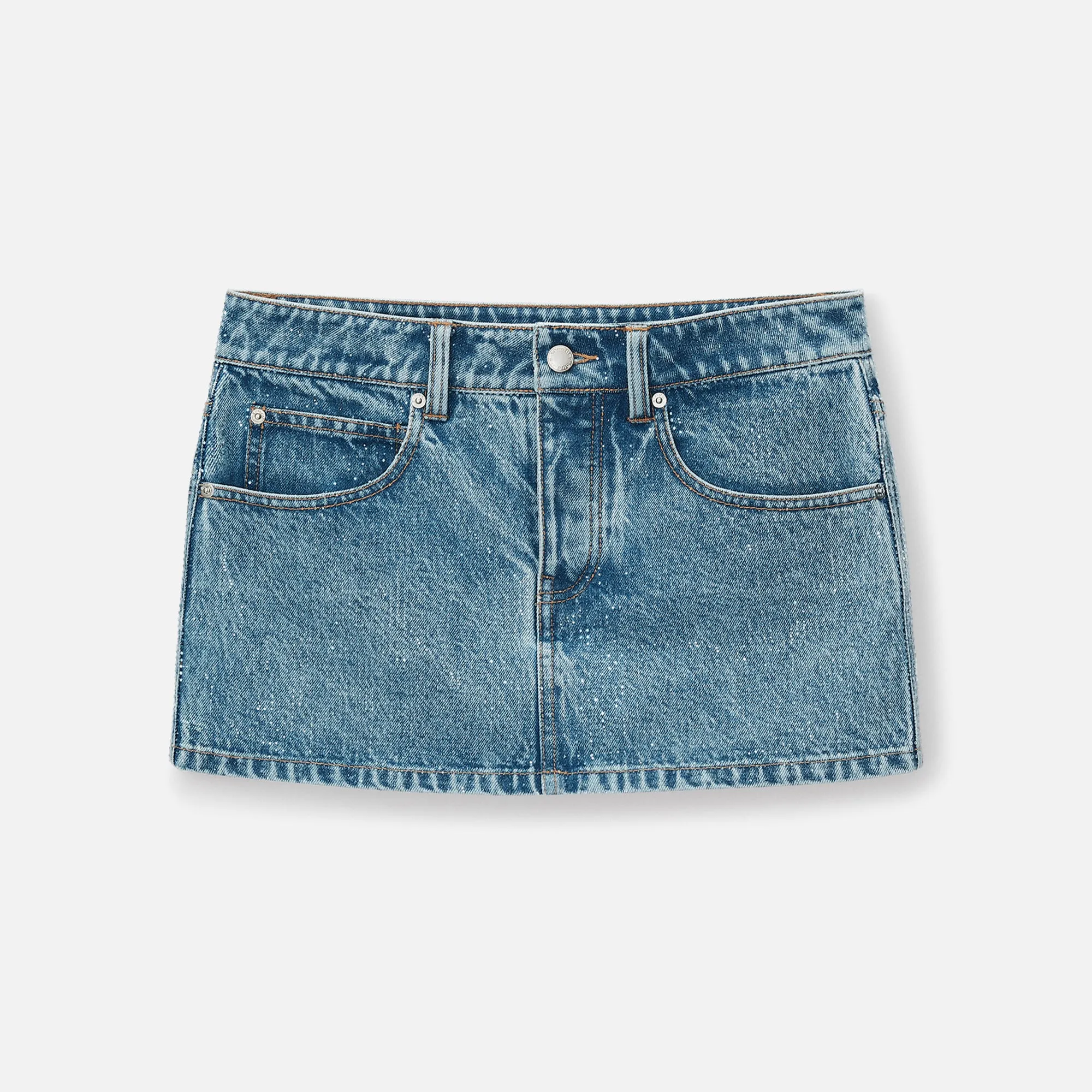 Alexander Wang Mini Skirt All-Over Hotfix - Indigo sold by Kith