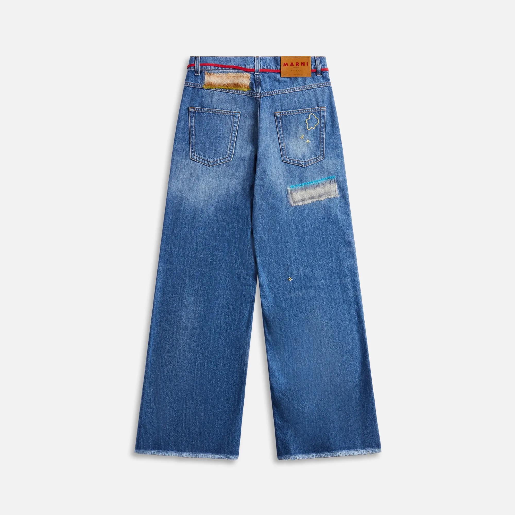Marni Stone Washed Organic Denim Mohair Trousers - Iris Blue sold by Kith product image thumbnail 2