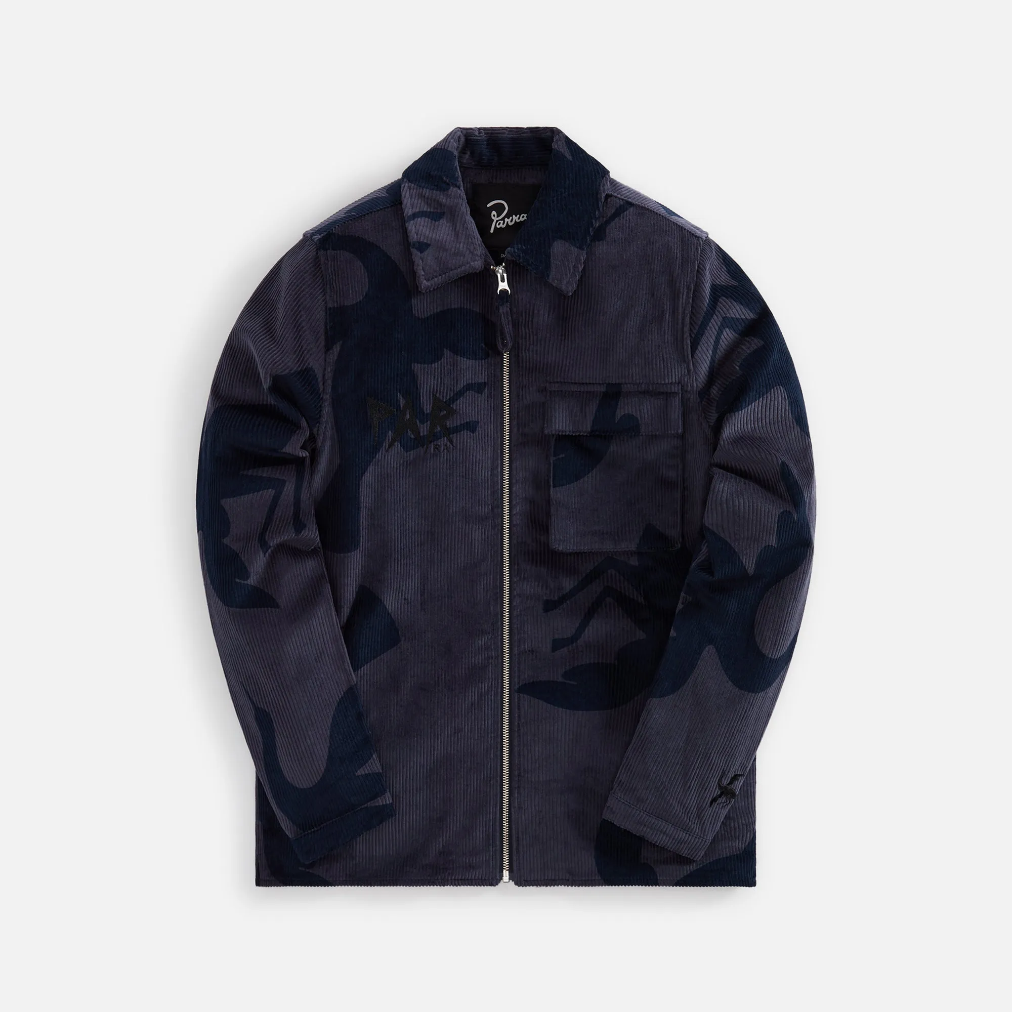 by Parra Clipped Wings Shirt Jacket - Greyish Blue sold by Kith