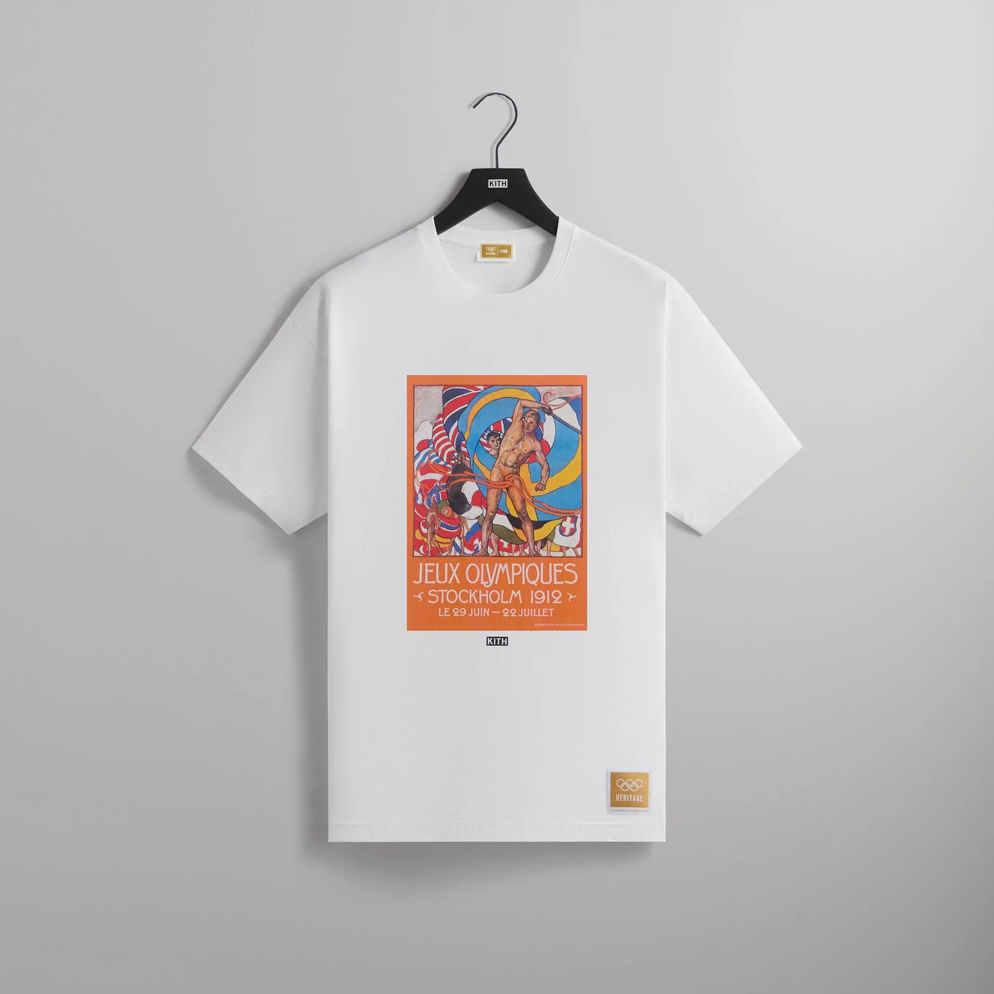 Kith for Olympics Heritage Stockholm 1912 Vintage Tee - White sold by Kith