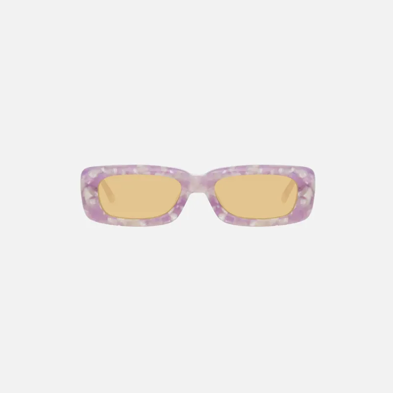 The Attico Mini Marfa Frames - Purple Marble / Yellow Lens sold by Kith