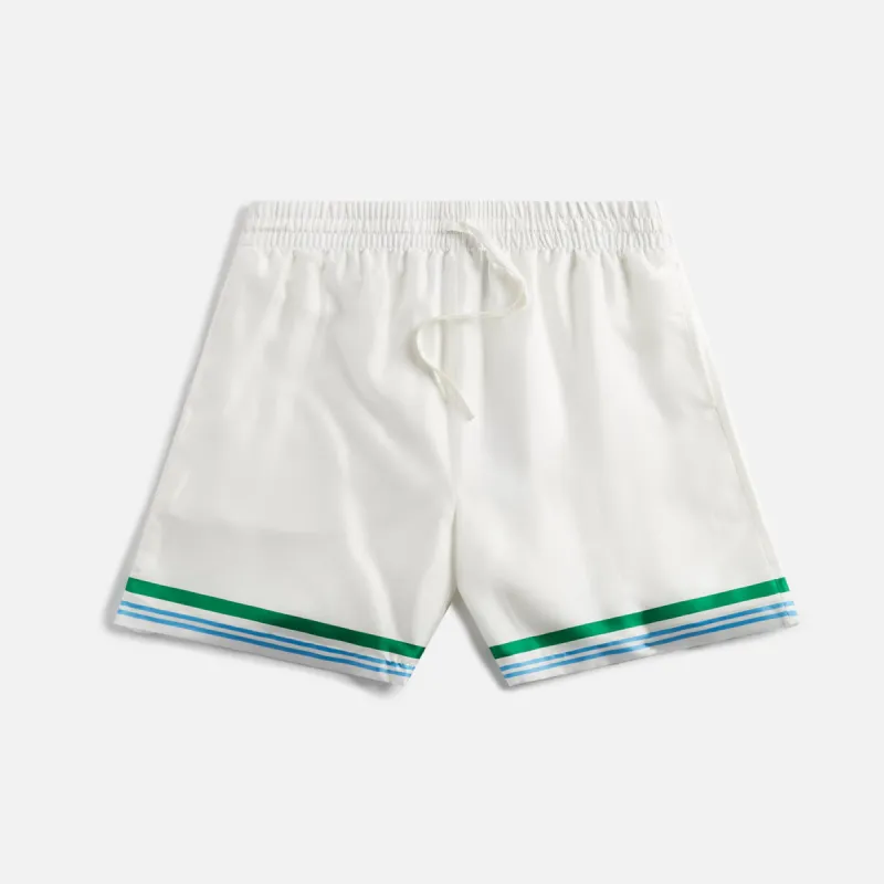 Casablanca Silk Shorts With Drawstrings - Le Jean Colore sold by Kith