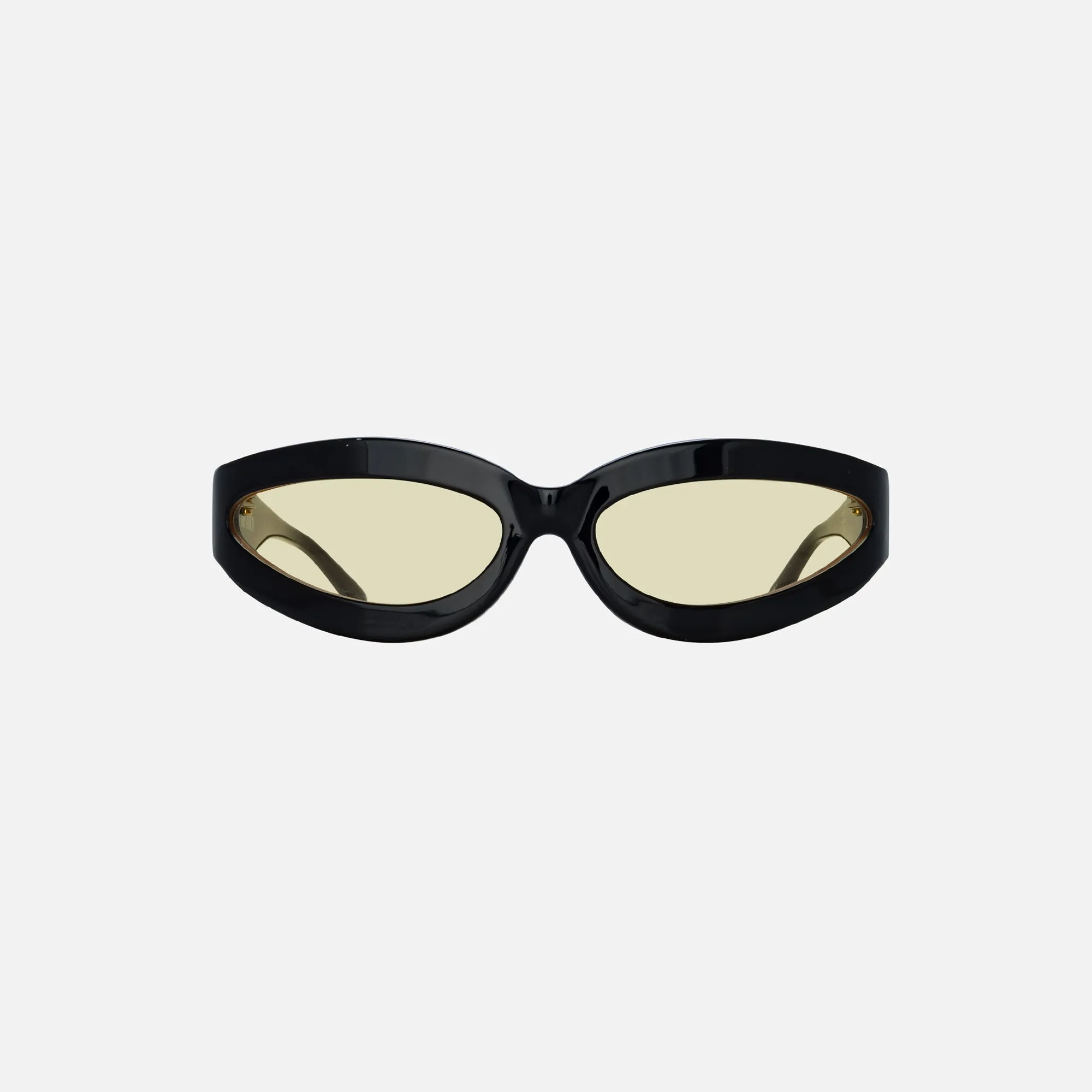 The Attico 56 Frame Sunglasses - Black / Yellow sold by Kith