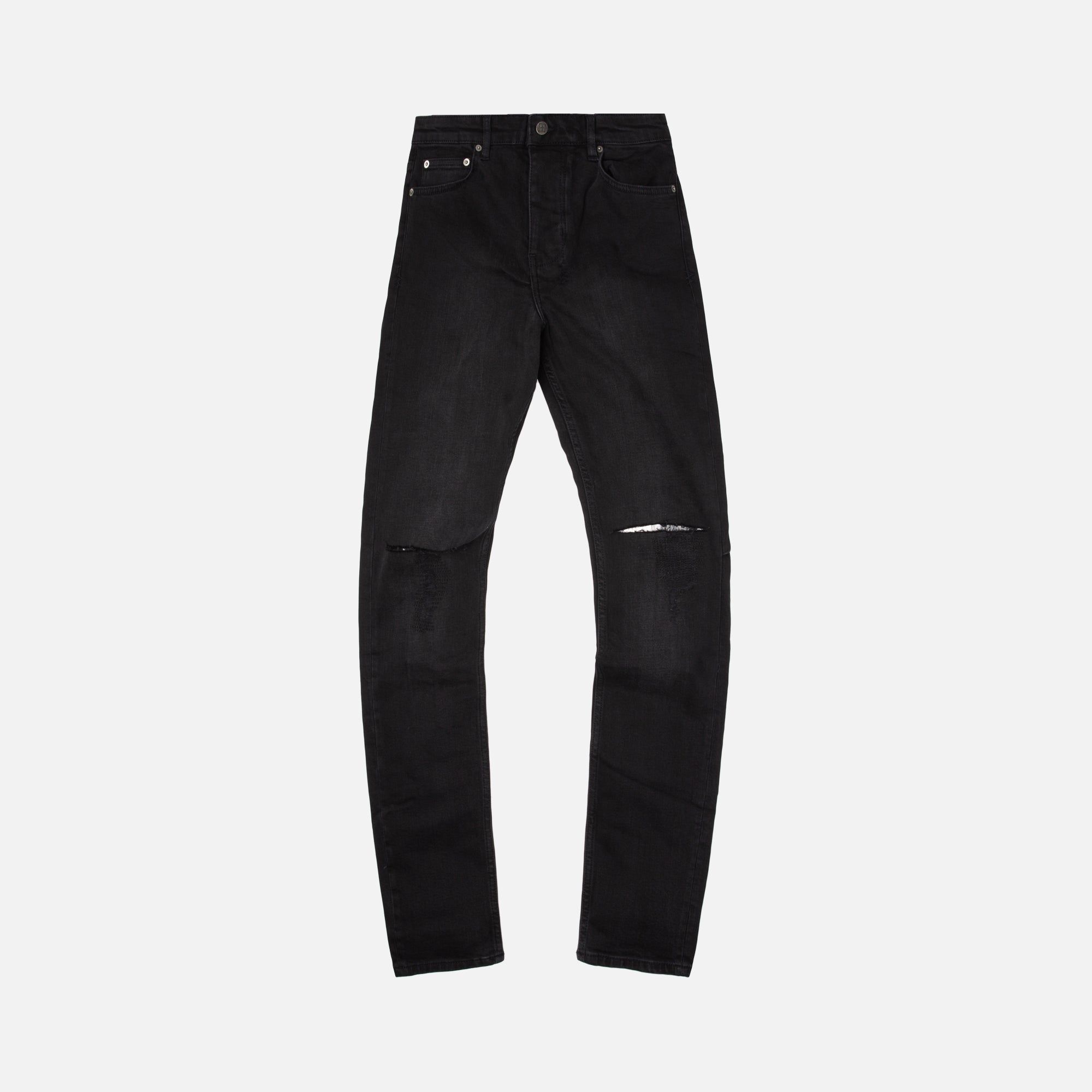 【KOOLOSET】Vintage Destroyed Sand Denim Herren Dicke Nähte Destroyed Jeans Regular Slim Denim Hose