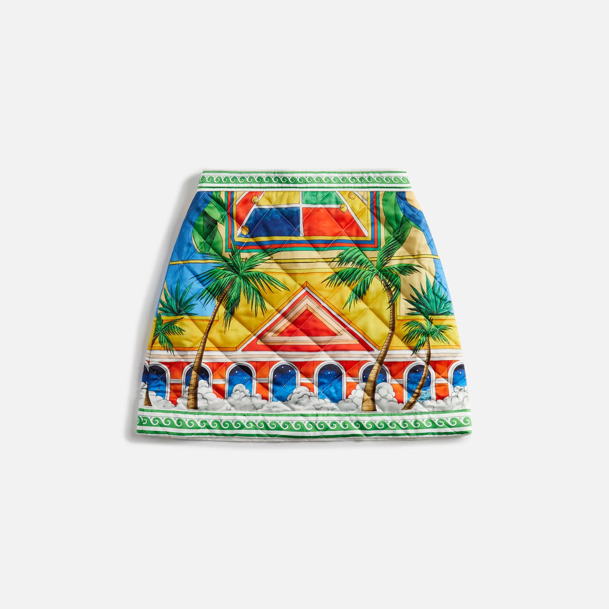 Casablanca Printed Quilted Mini Skirt - D'Orange sold by Kith