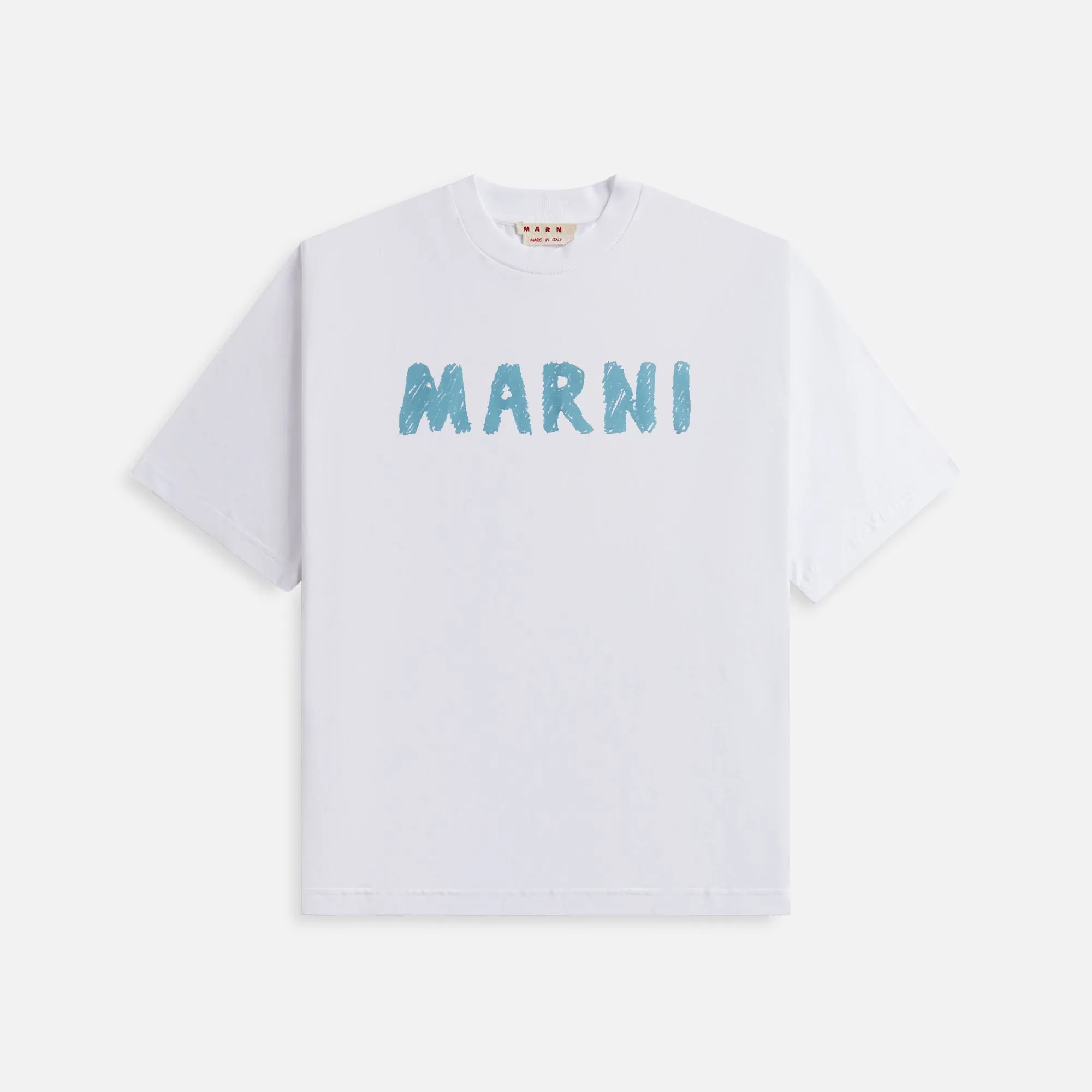 Marni Jersey Brushed Logo Tee - Lily White sold by Kith
