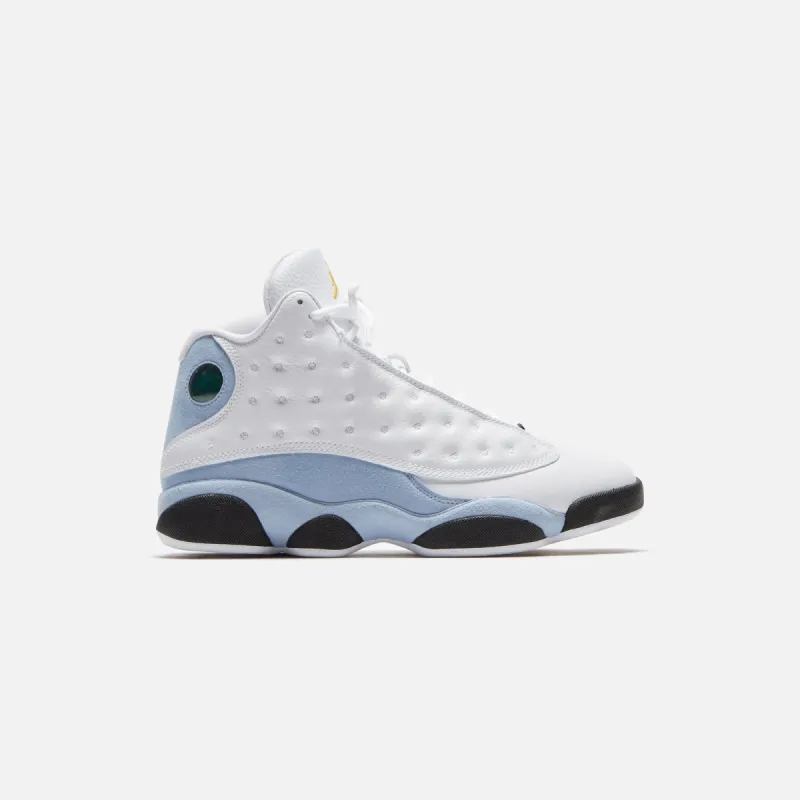 Nike Air Jordan 13 Retro - White / Yellow Ochre / Blue Grey sold by Kith