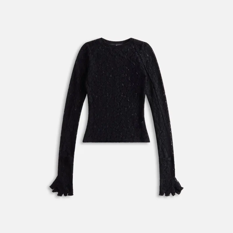 EB Denim Lombardi Lace Top - Black Lace sold by Kith