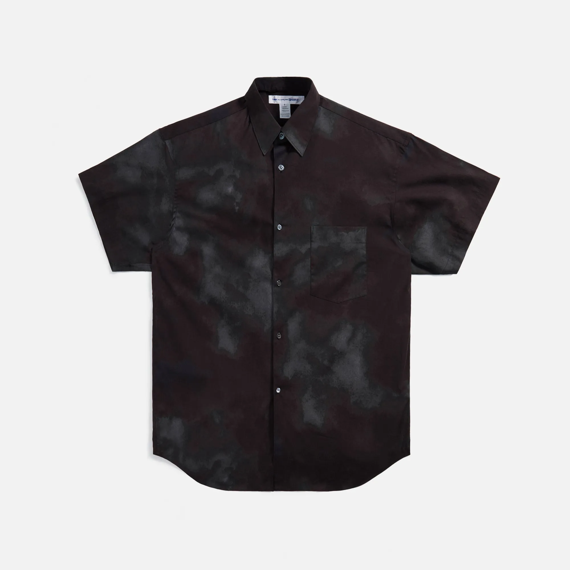 Comme des Garçons Shirt Cotton Poplin Shirt w/ Tye Dye Print - Black sold by Kith
