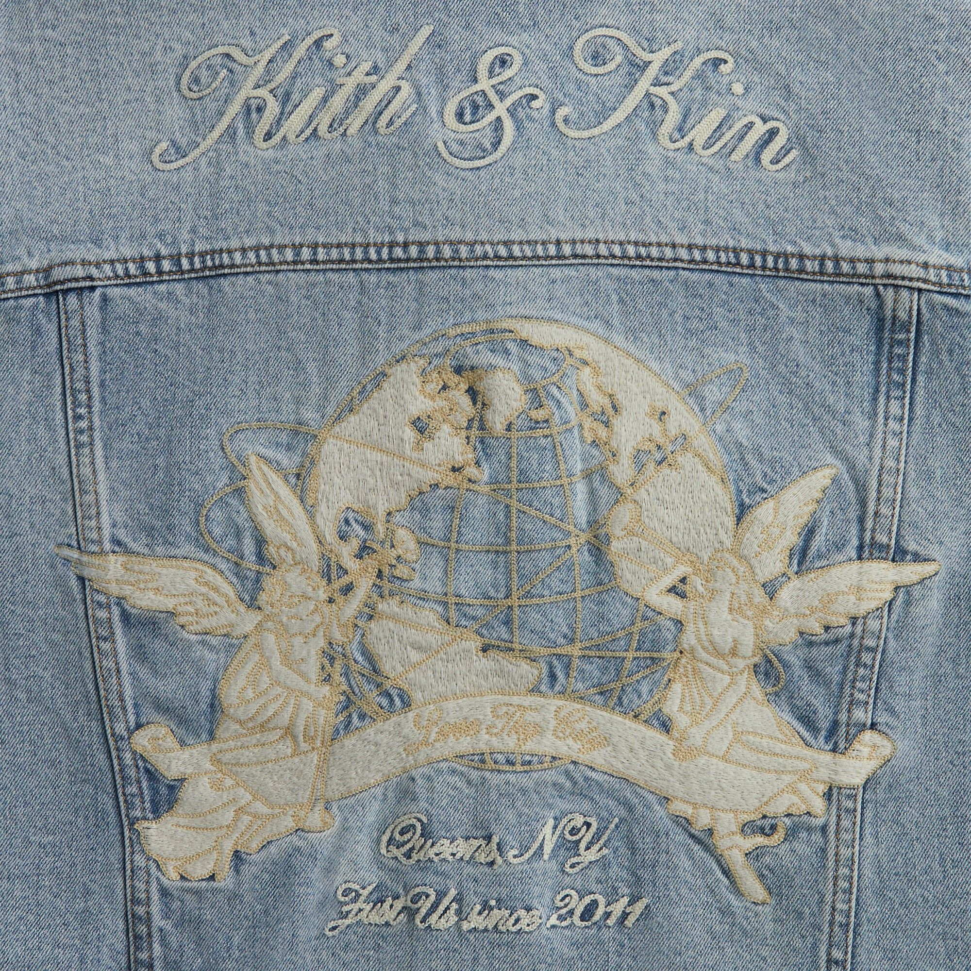 Kith Embroidered Centre Denim Jacket - Light Indigo sold by Kith product image thumbnail 5