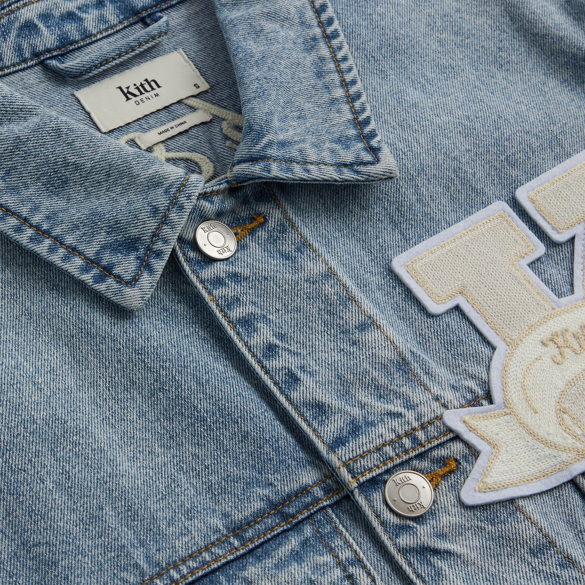 Kith Embroidered Centre Denim Jacket - Light Indigo sold by Kith product image thumbnail 4