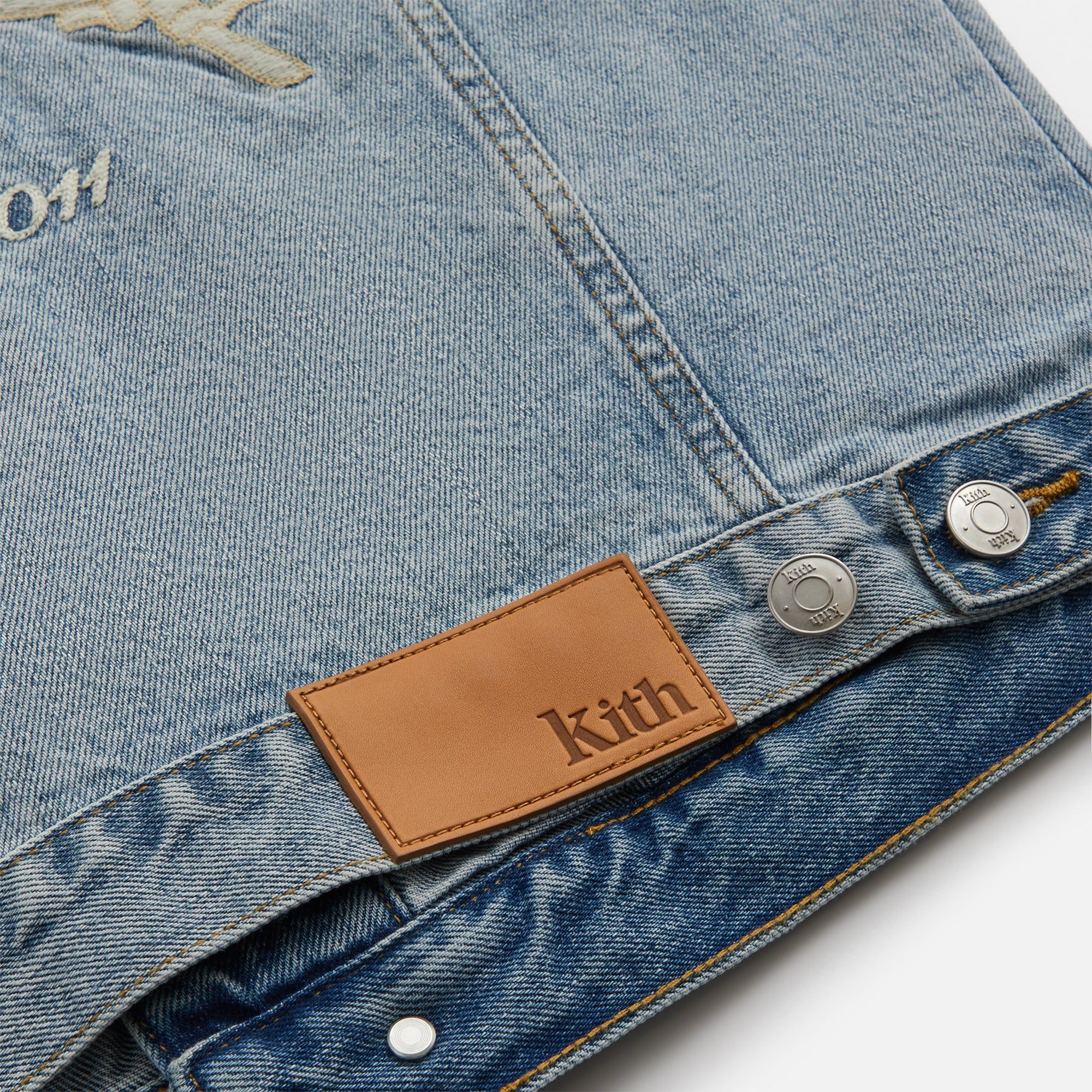 Kith Embroidered Centre Denim Jacket - Light Indigo sold by Kith product image thumbnail 7