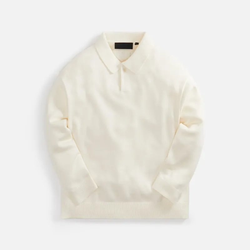 Essentials Knit Polo - Cloud Dancer sold by Kith