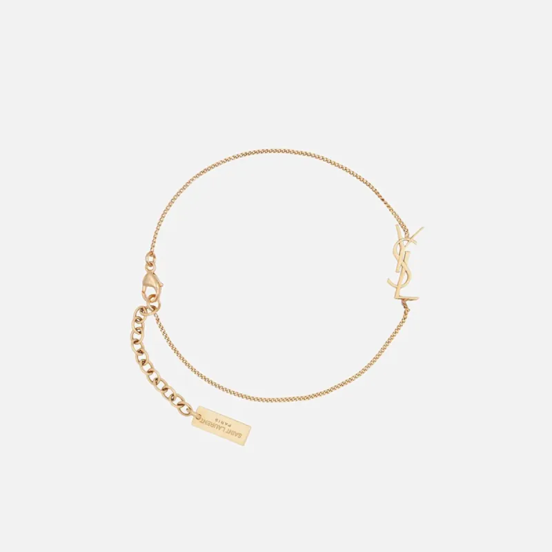 Saint Laurent YSL Logo Chain Bracelet - Gold sold by Kith