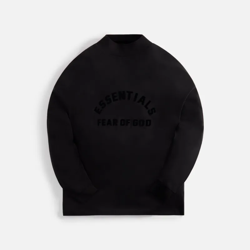 Essentials Long Sleeve Tee - Black sold by Kith
