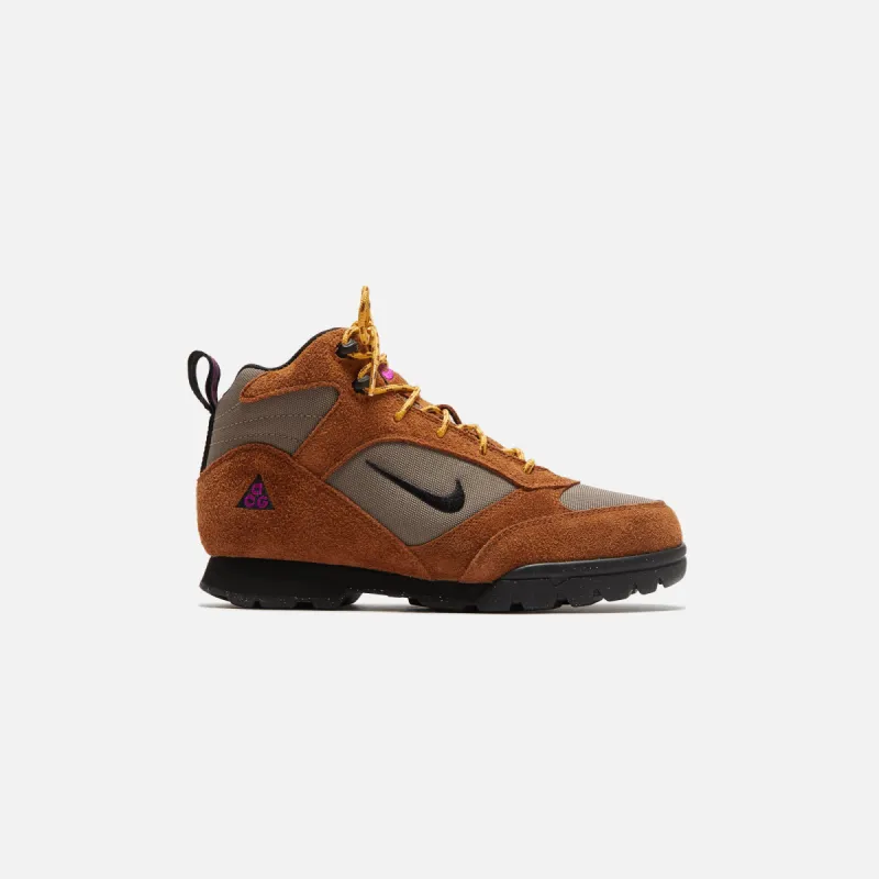 Nike ACG Torre Mid - Pecan / Black / Olive Grey / Red Plum sold by Kith