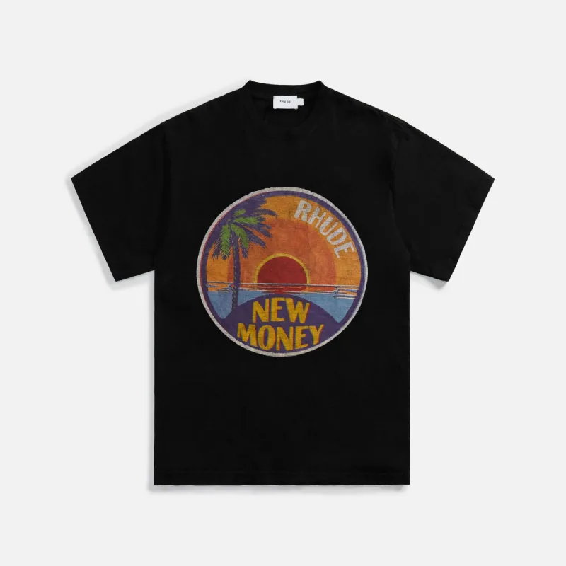 Rhude Sunset Tee - Vintage Black sold by Kith