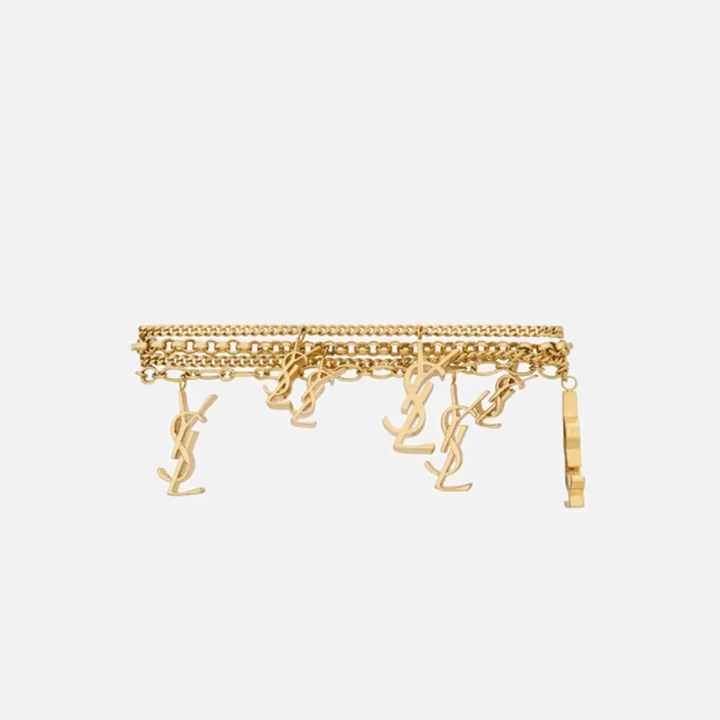 Saint Laurent YSL Charm Braclet - Gold sold by Kith