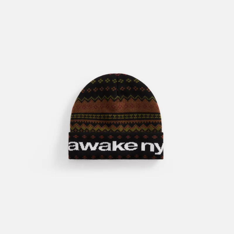 Awake NY Xtra Lodge Beanie - Black Multi sold by Kith