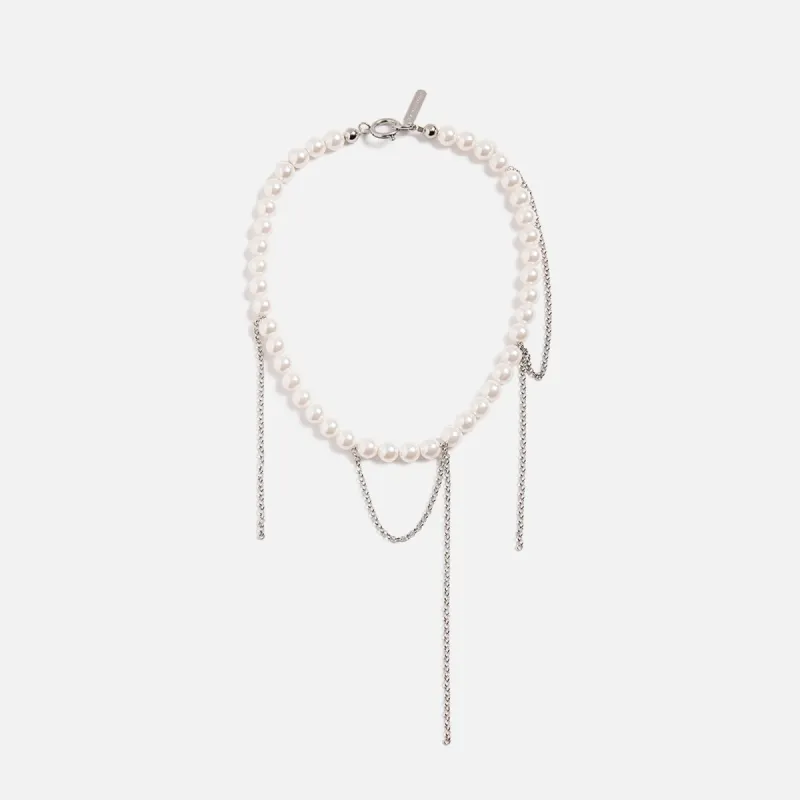 Justine Clenquet Diana Necklace - Palladium sold by Kith