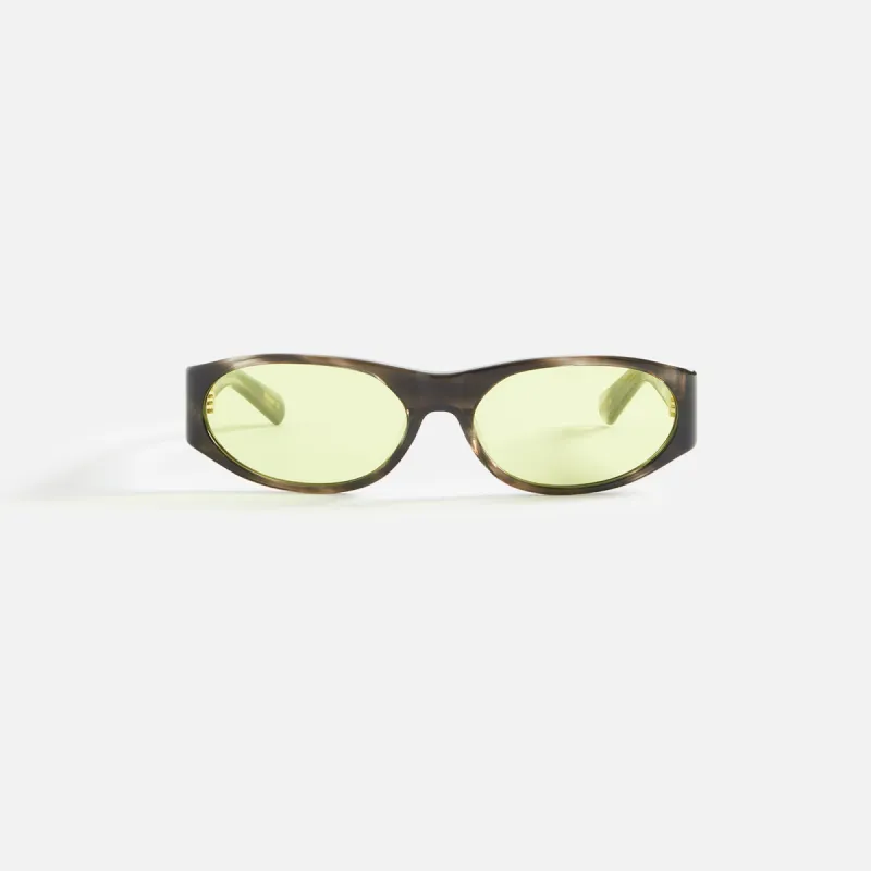 Flatlist Eddie Kyu - Grey Havana / Solid Neon Lens made by Kith