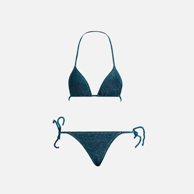 Reina Olga Miami Bikini - Blue Lurex sold by Kith