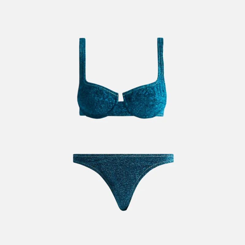 Reina Olga Brigitte Bikini - Blue Lurex sold by Kith