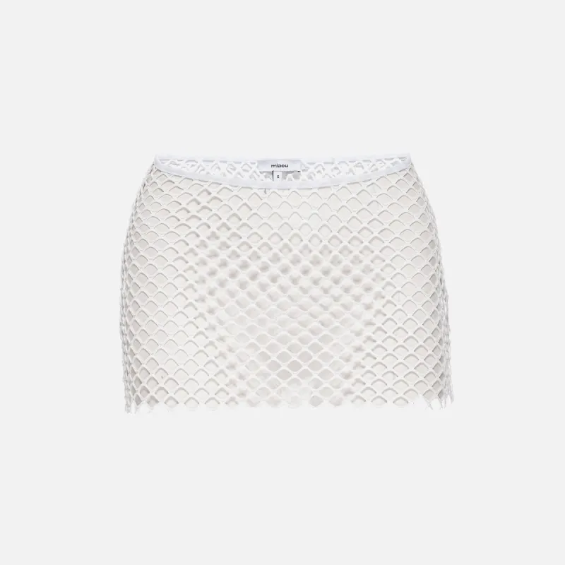 Miaou Elektra Skirt - Creme sold by Kith
