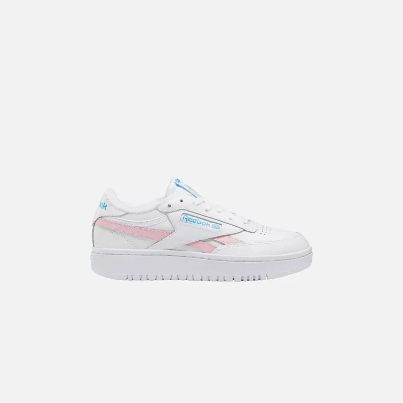 Reebok WMNs Club C Double Revenge - White / Pink / Aqua sold by Kith