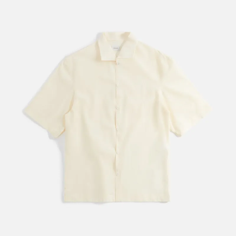 Lemaire Camp Collar Shirt - Ecru sold by Kith
