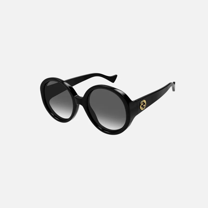 Gucci Acetate Circle Frame - Black / Black Lens sold by Kith