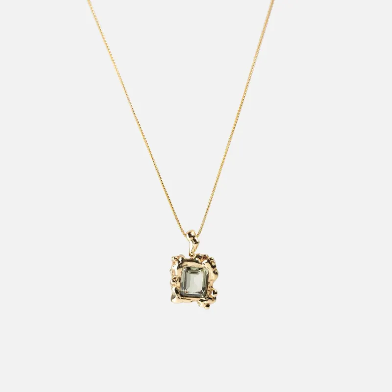 Faris Cornice Necklace - Green made by Kith