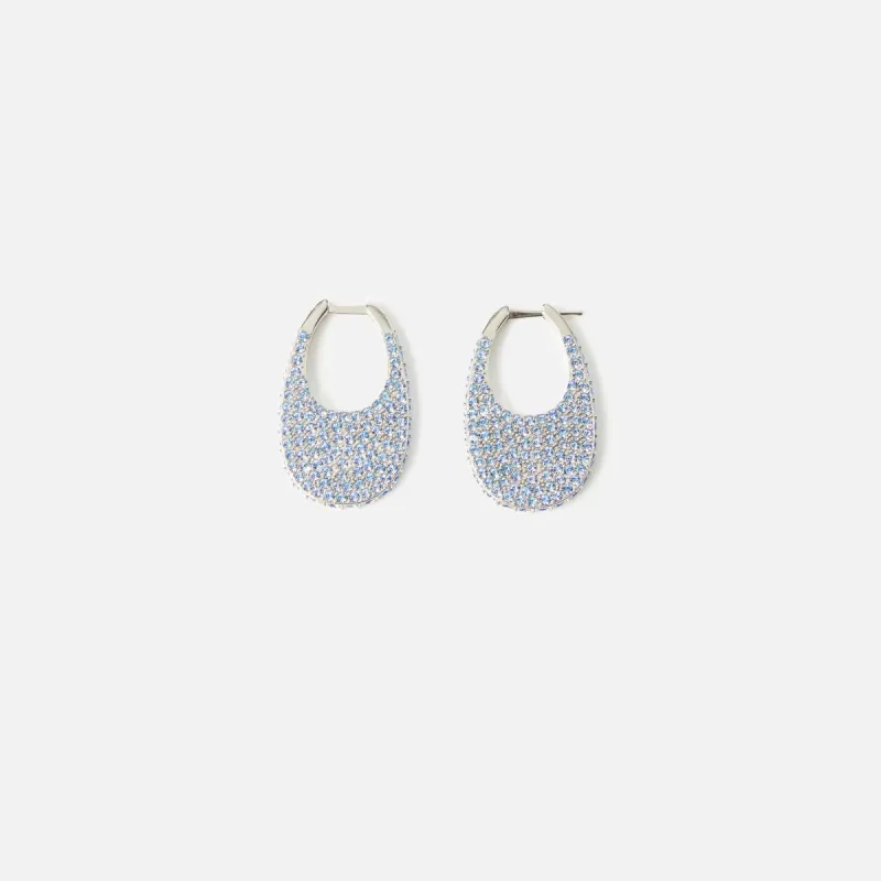 Coperni Crystal Embellished Medium Swipe Earring - Ice Blue sold by Kith