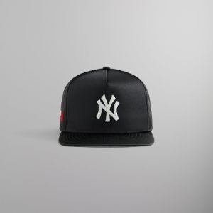 Kith & New Era for the New York Yankees Satin 9FIFTY A-Frame Snapback - Black PH sold by Kith