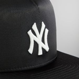 Kith & New Era for the New York Yankees Satin 9FIFTY A-Frame Snapback - Black PH sold by Kith