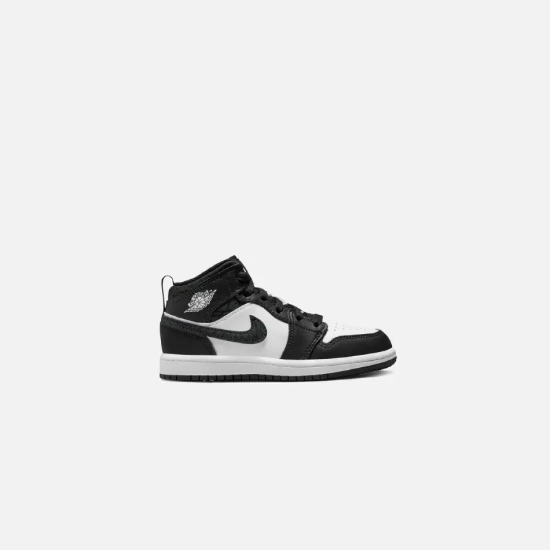 Nike Pre-School Air Jordan 1 Mid Se - Off Noir / Black / White sold by Kith
