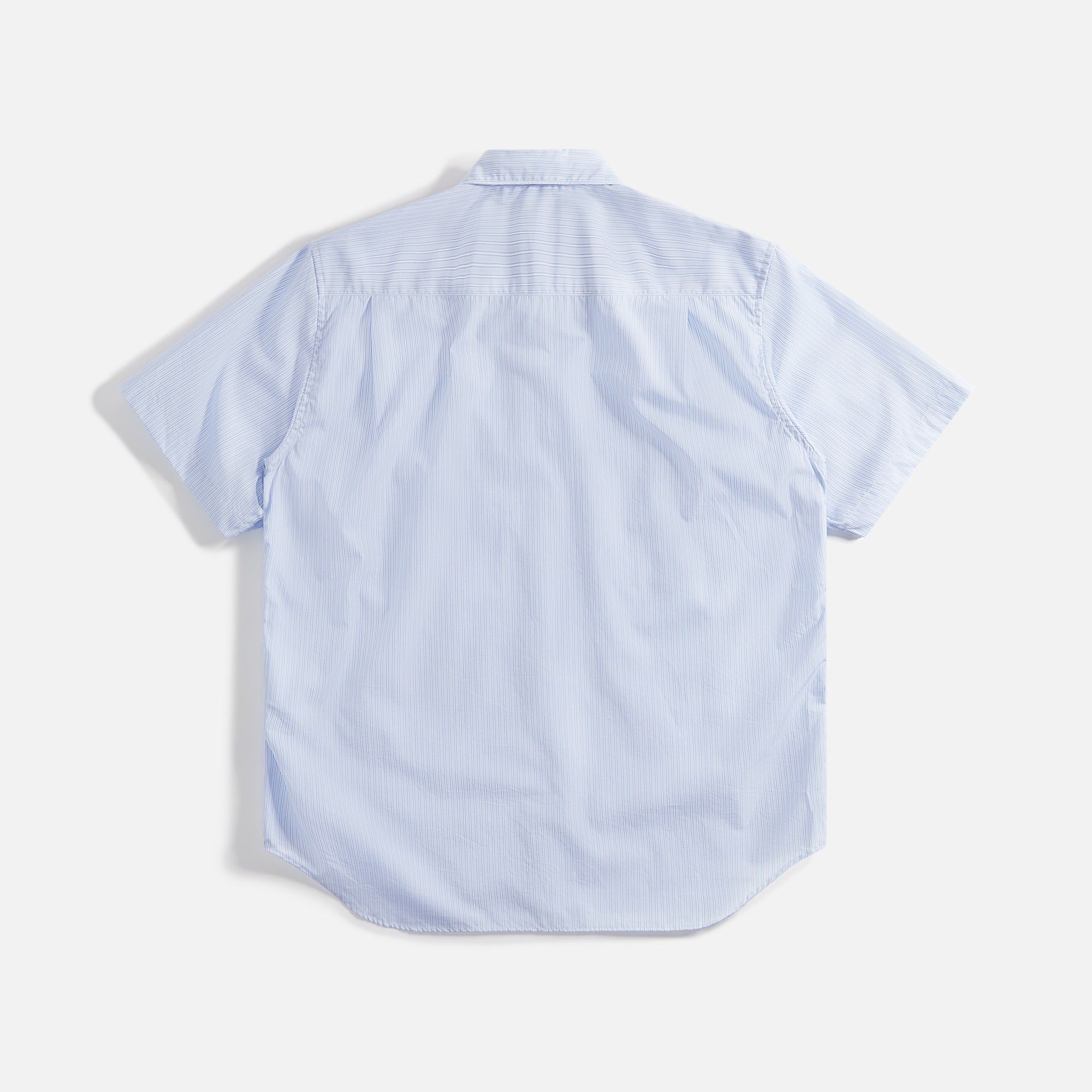 Comme des Garçons Homme Cotton Stripe Check Mix Garment Washed Shirt - Blue sold by Kith product image thumbnail 2