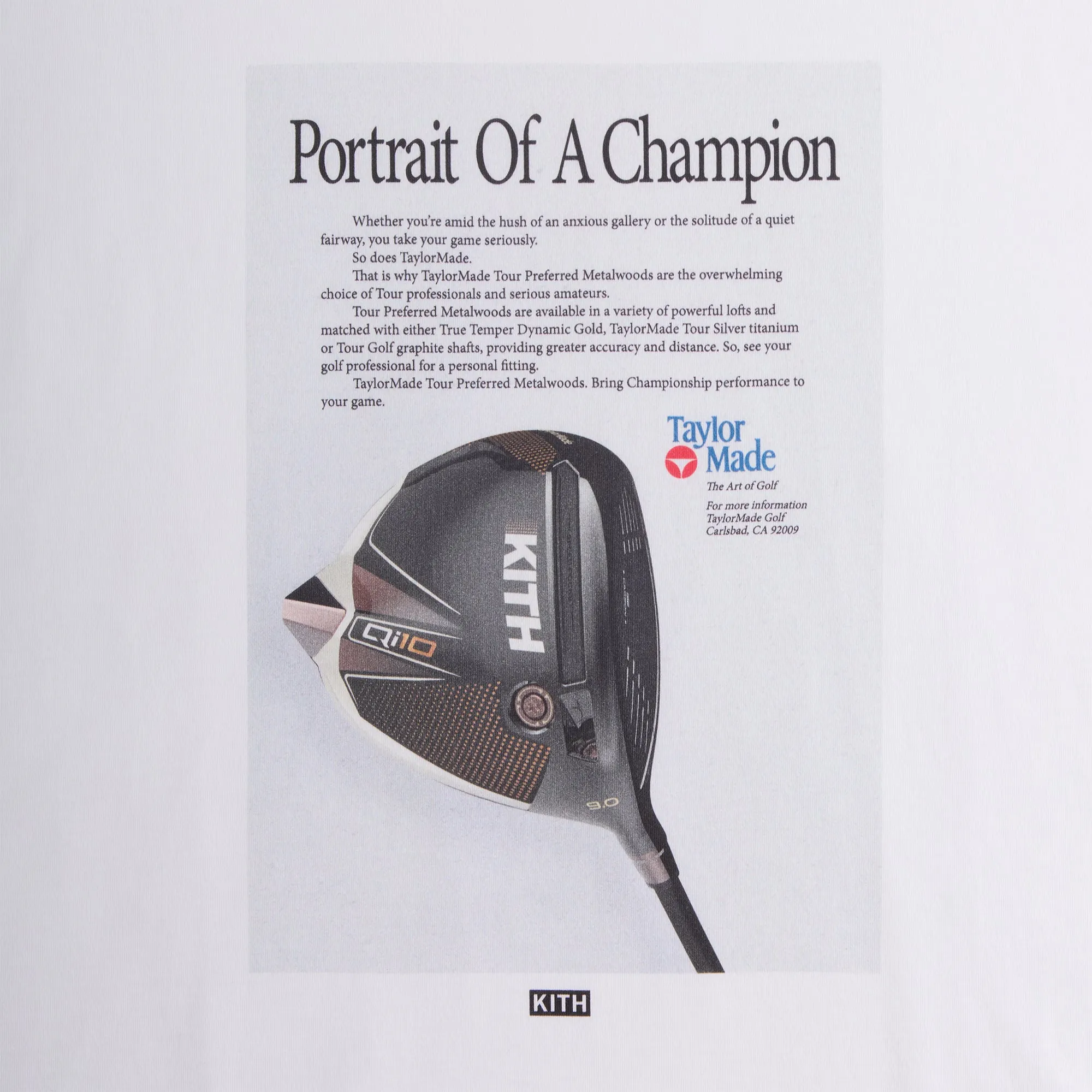 Kith for TaylorMade Champion Vintage Tee - White sold by Kith product image thumbnail 3