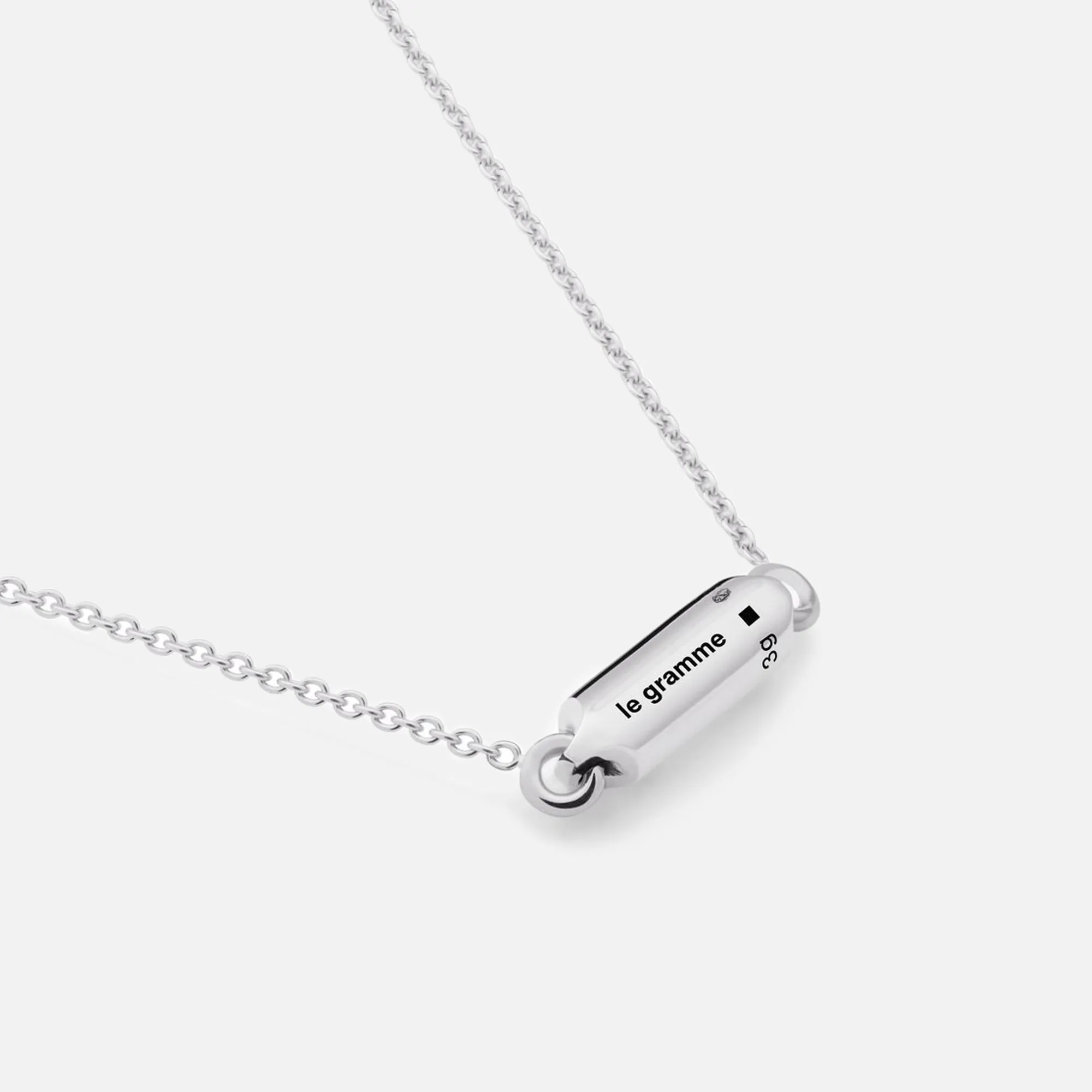 Le Gramme 3g Polished Sterling Silver Segment Pendant Necklace - Silver sold by Kith product image thumbnail 2