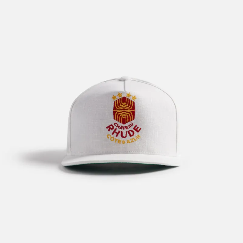 Rhude Azur Linen Cap Cream Ping Pong Print - White sold by Kith