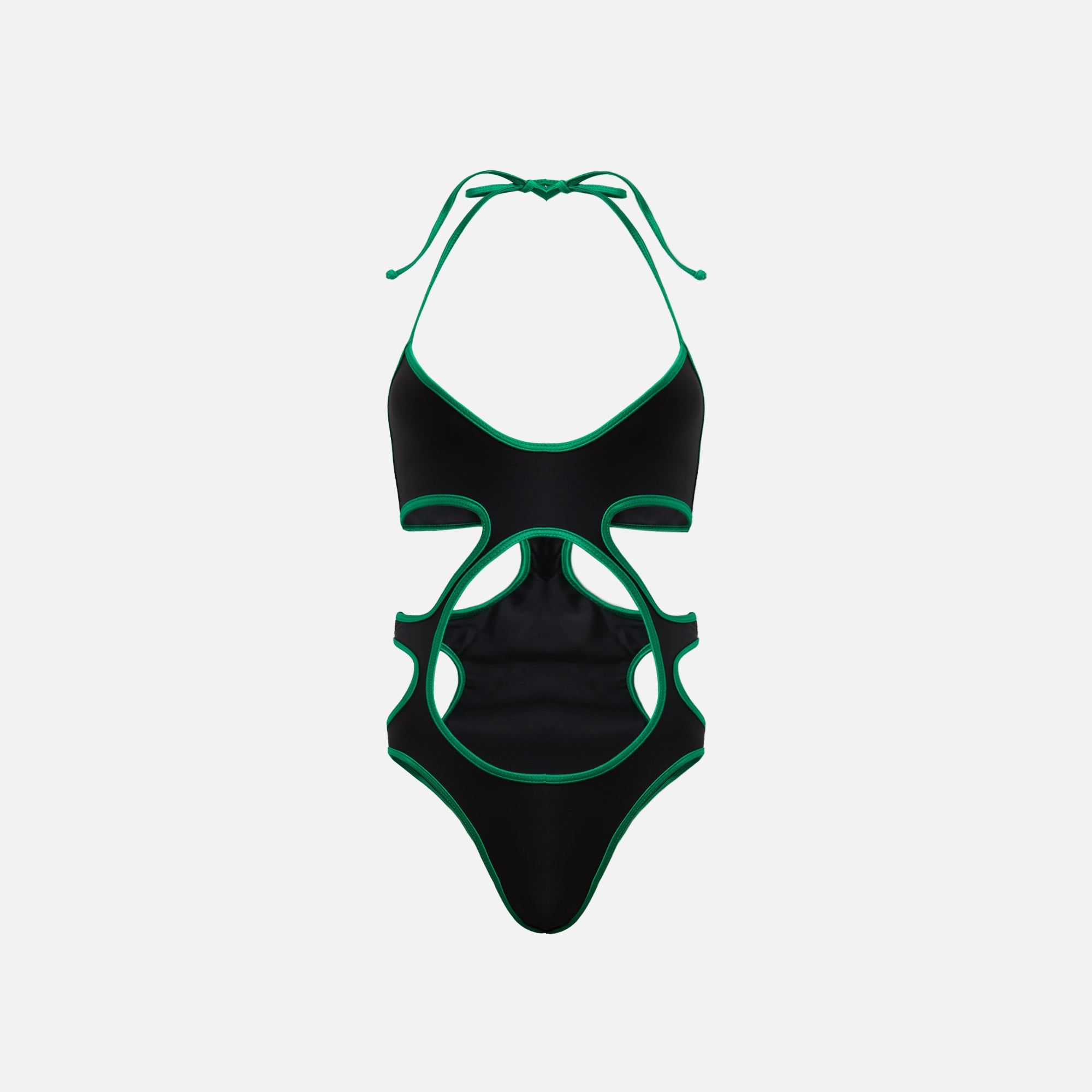Melissa Simone Vida One Piece - Black / Green sold by Kith