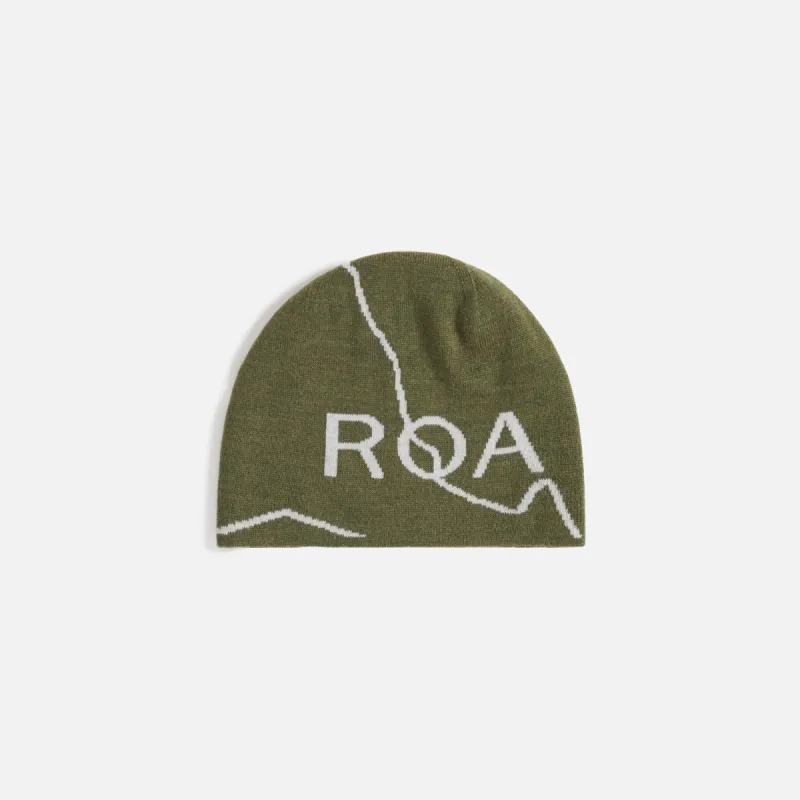 ROA Beanie Logo - Dark Green sold by Kith